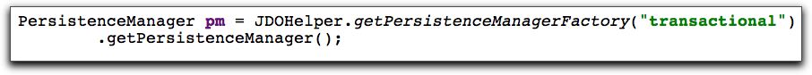 jdo persistence manager